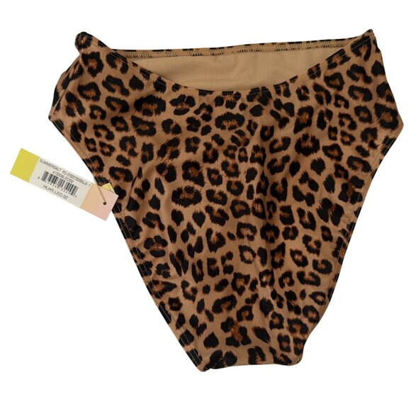 NWT Summersalt High-Waisted Leopard Print Bikini Bottoms Sz. 2 - Picture 2 of 4